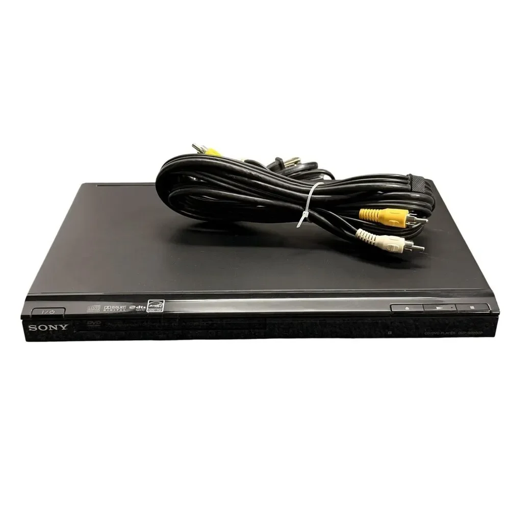 Sony DVD Player Black DVP-SR200P Progressive Scan Component Compact AV Cables